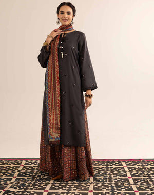 Nishat Ajrak Style Embroidered Suit
